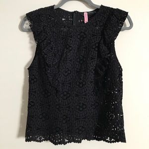 Zara Woman Lace Cap Sleeved Blouse; Worn Once